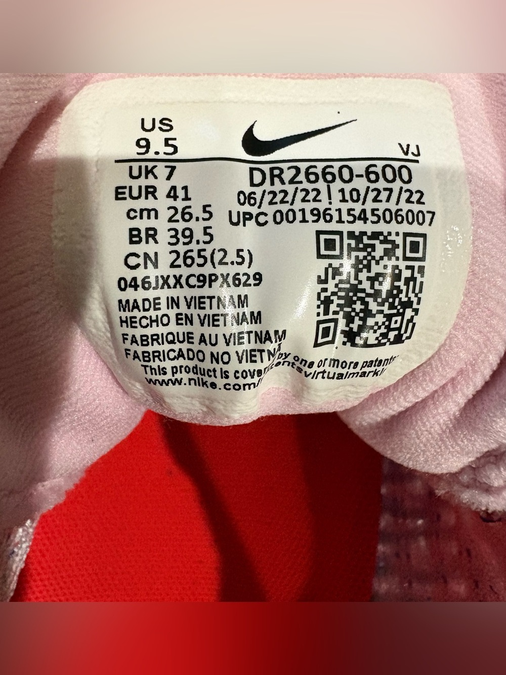 Nike ZoomX Invincible Run Flyknit 3 Womens 9.5 Pink Running Shoes DR2660-600 - Picture 4 of 10